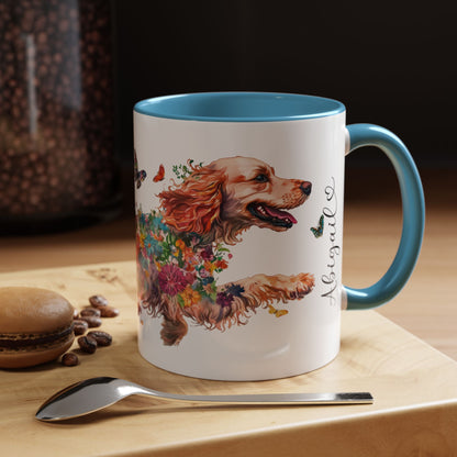 Cocker Spaniel Personalized Accent Mugs, 11oz