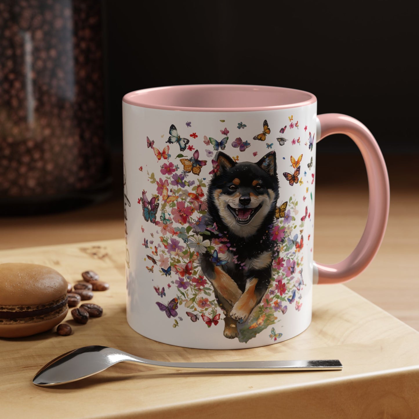 Shiba Inu #3 Personalized Accent Mugs, 11oz