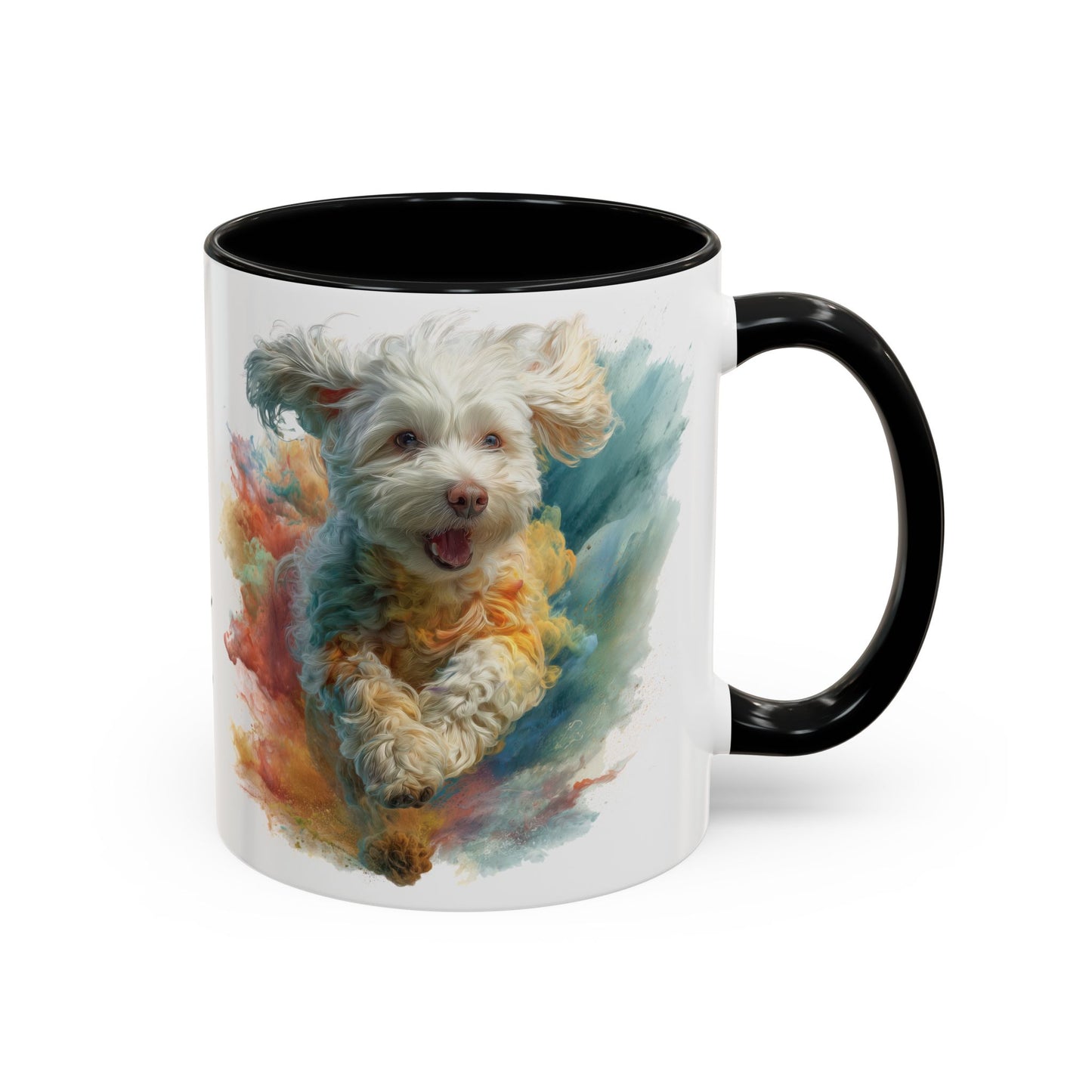 Mini Doodle Paint Colourful Personalised Accent Mugs, 11oz