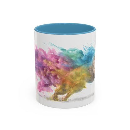 French Bulldog #1 Paint Colourful Personalised Accent Mugs, 11oz