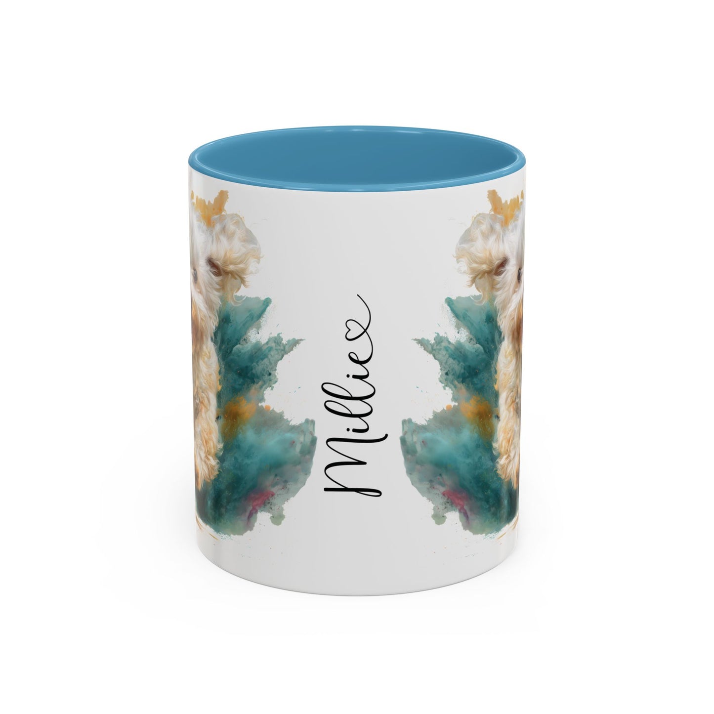 Maltese #2 Paint Colourful Personalised Accent Mugs, 11oz