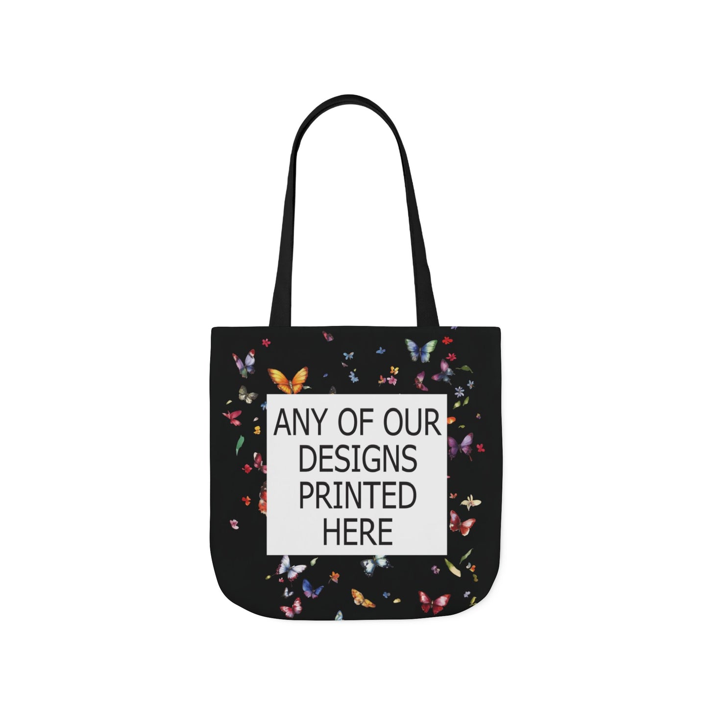 ANY OF OUR DESIGNS - BLACK Canvas Tote Bag,