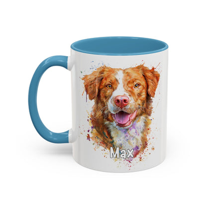 Nova Scotia Duck Tolling Retriever Colourful Personalized Accent Mugs, 11oz