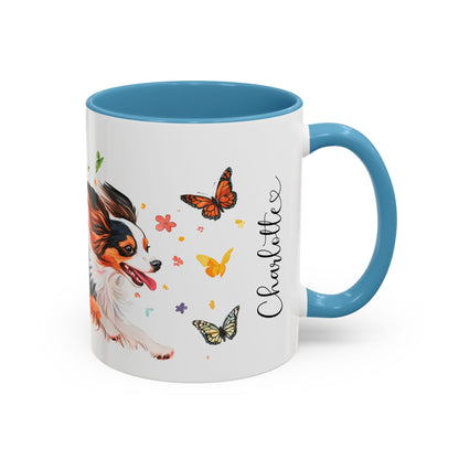 Papillon Personalized Accent Mugs, 11oz