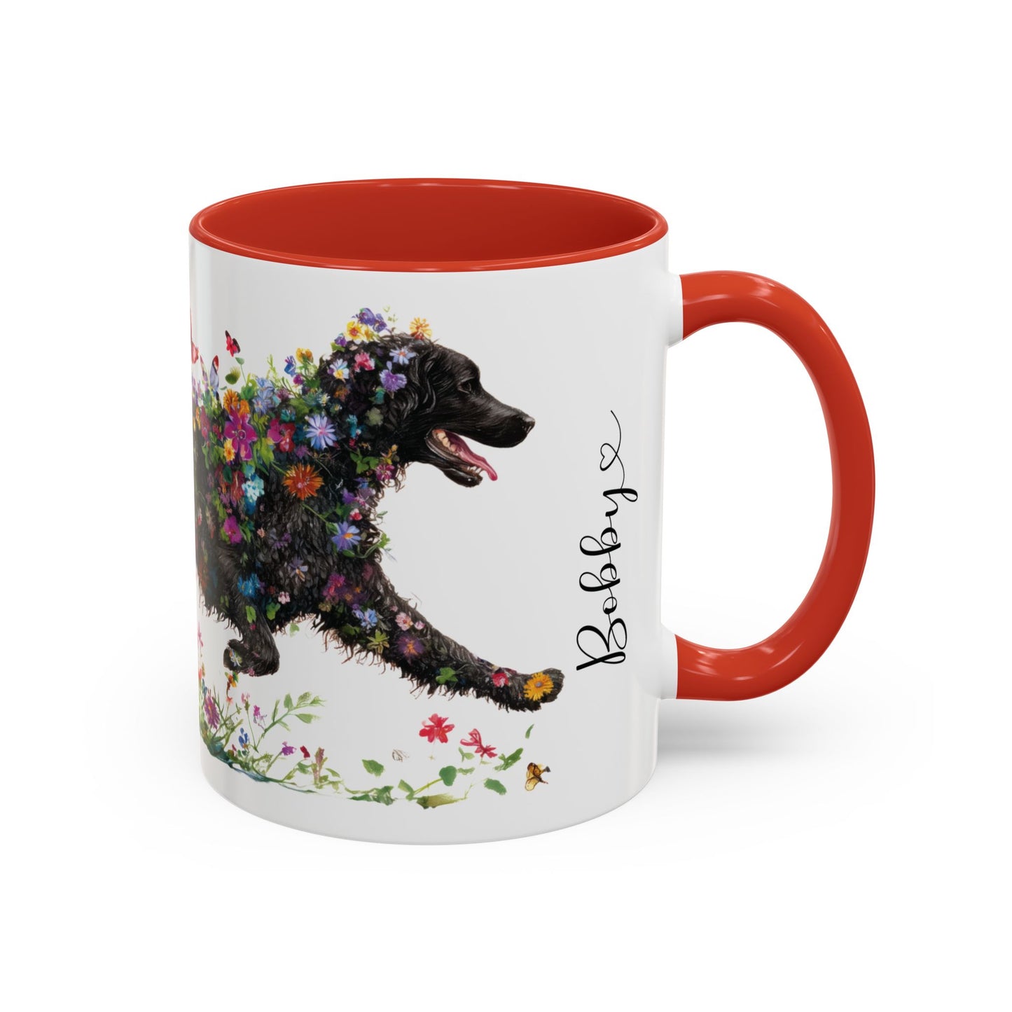 Curly Coated Retriever #2 Personalized Accent Mugs, 11oz
