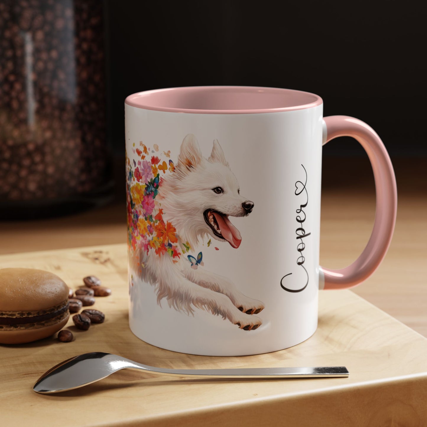 American Eskimo Personalized Accent Mugs, 11oz