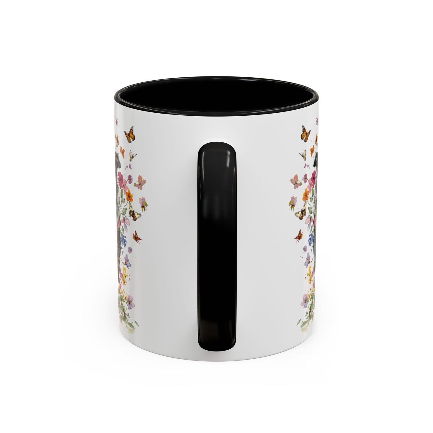 Australian Shepherd running Personalized Accent Mugs, 11oz