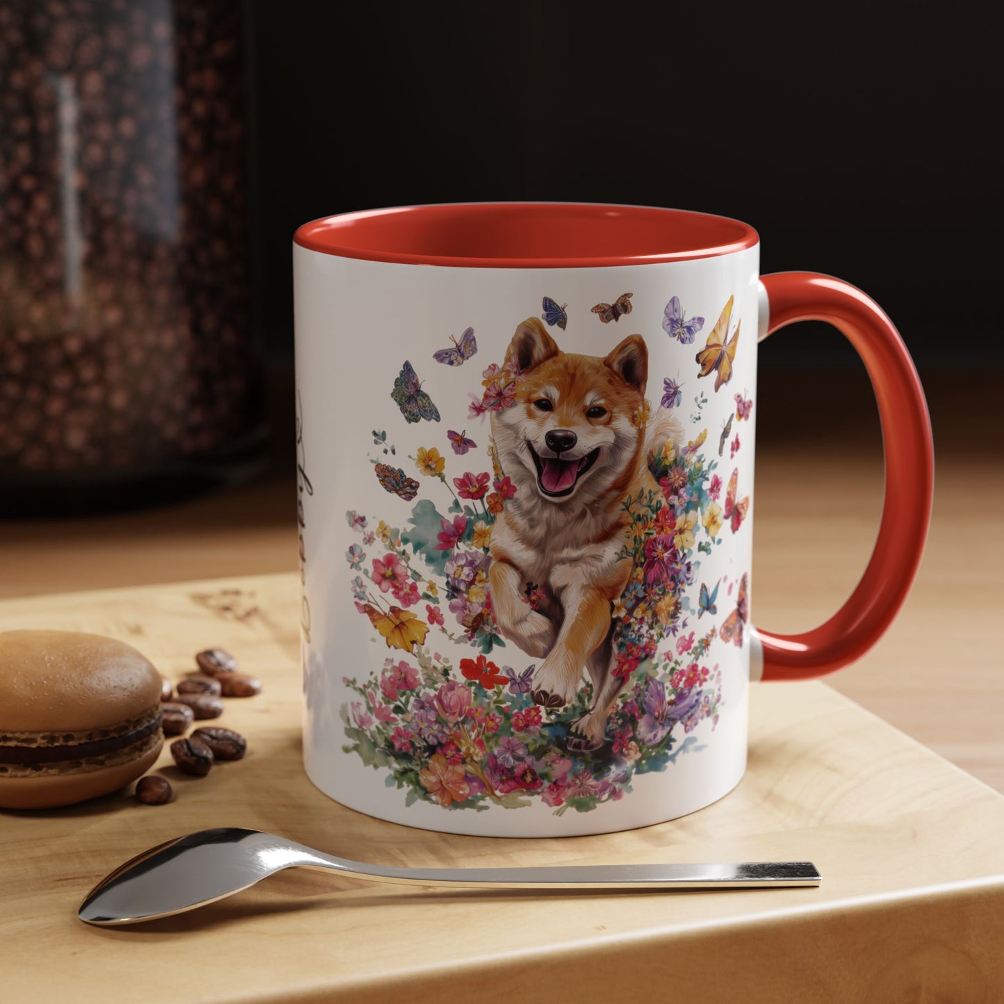 Shiba Inu #4 Personalized Accent Mugs, 11oz