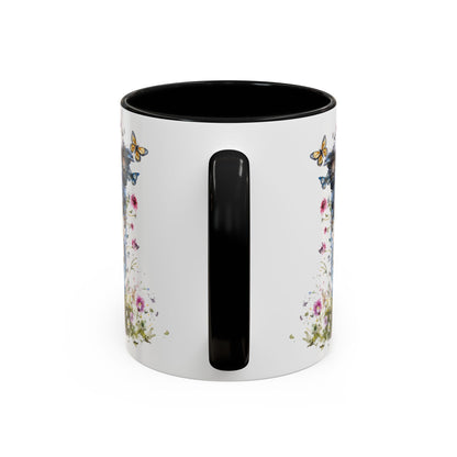 Border Collie #3 Personalized Accent Mugs, 11oz