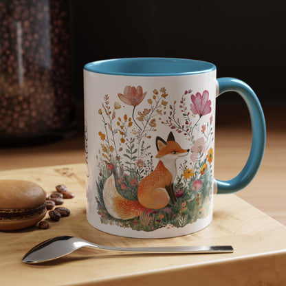 Fox #2 Personalized Accent Mugs, 11oz