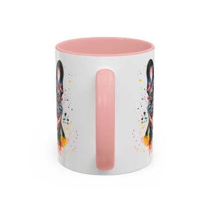 French Bulldog #1 Colourful Personalized Accent Mugs, 11oz