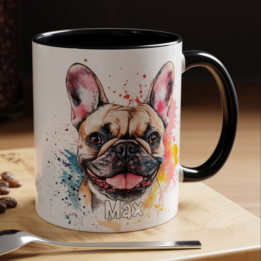 French Bulldog #2 Colourful Personalized Accent Mugs, 11oz