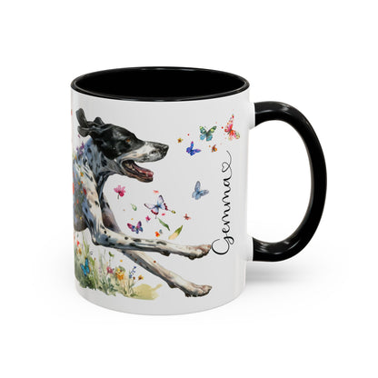 English Pointer #1  Personalized Accent Mugs, 11oz