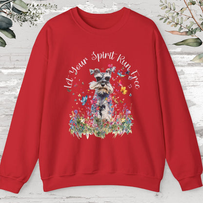Schnauzer "Let your spirit run free" Personalised Sweatshirt