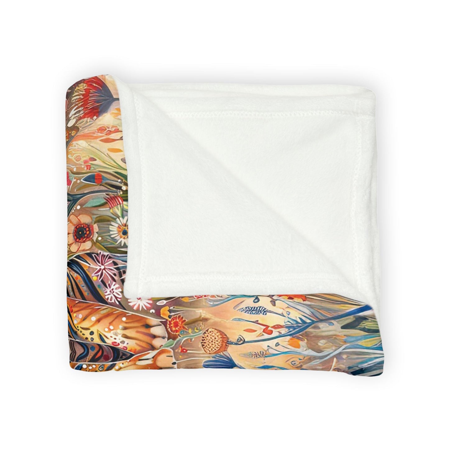 Tiger Starry Night, Personalised Soft Polyester Blanket