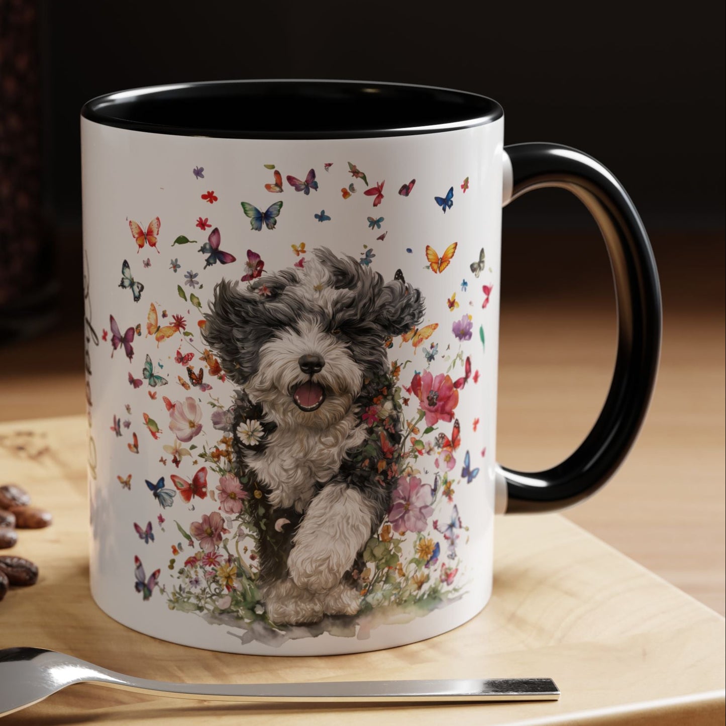 Bernedoodle #2 Personalized Accent Mugs, 11oz