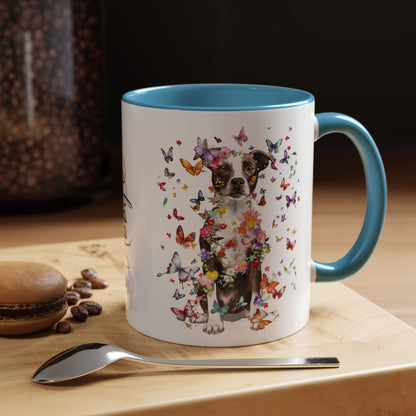 Box Terrier Personalized Colorful Accent Mugs, 11oz