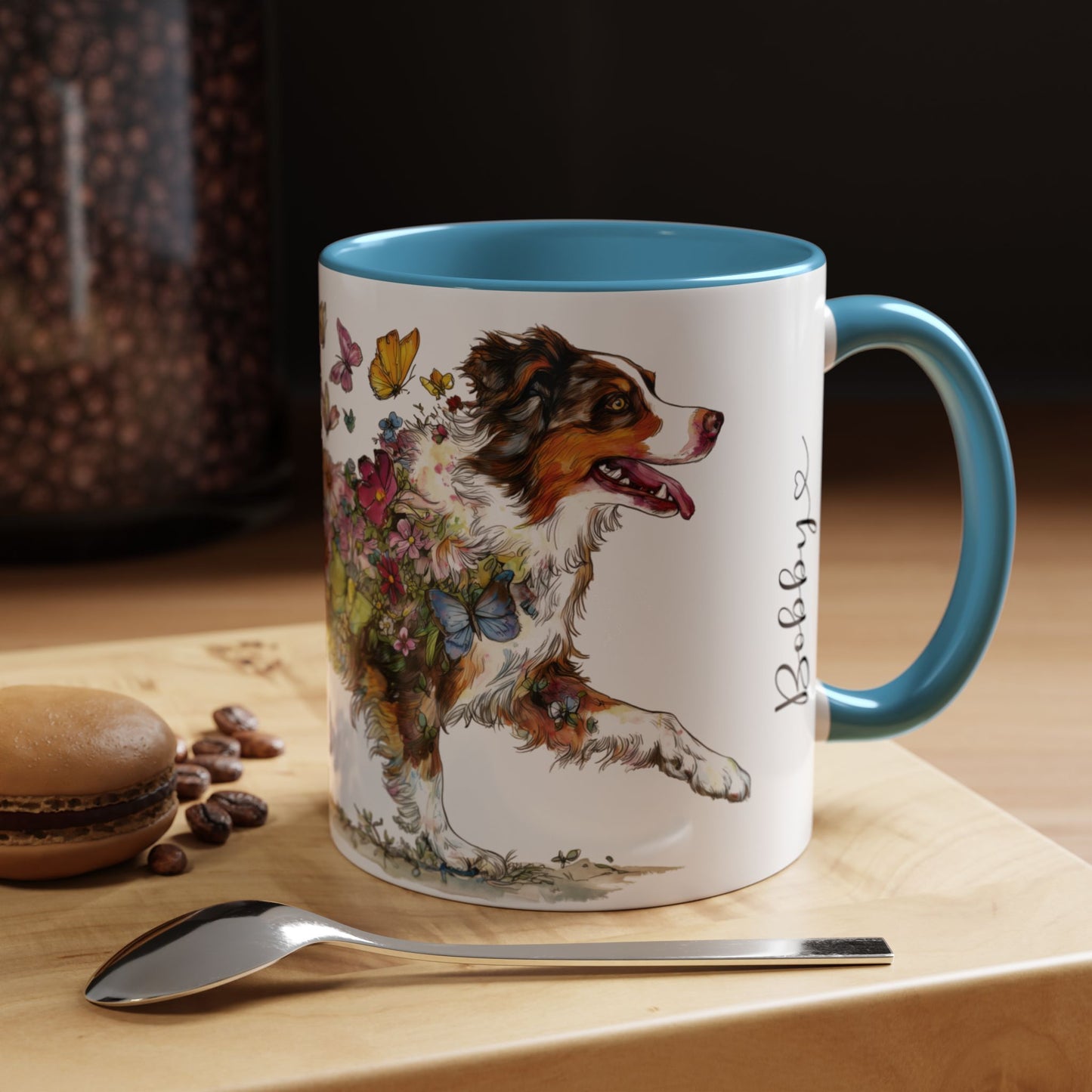Australian Shepherd (Docked) #2 Personalized Accent Mugs, 11oz