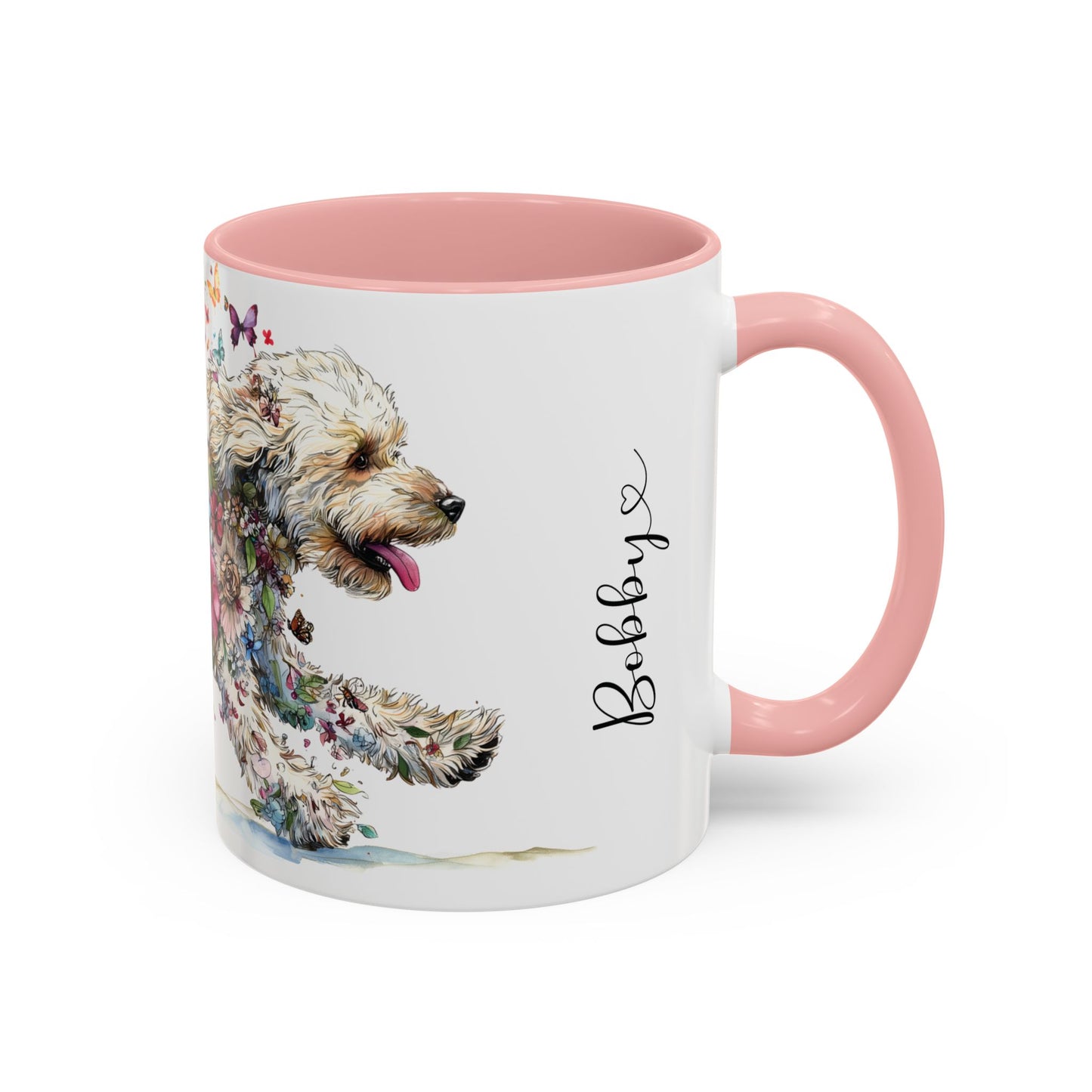 Labradoodle #2 Personalized Accent Mugs, 11oz