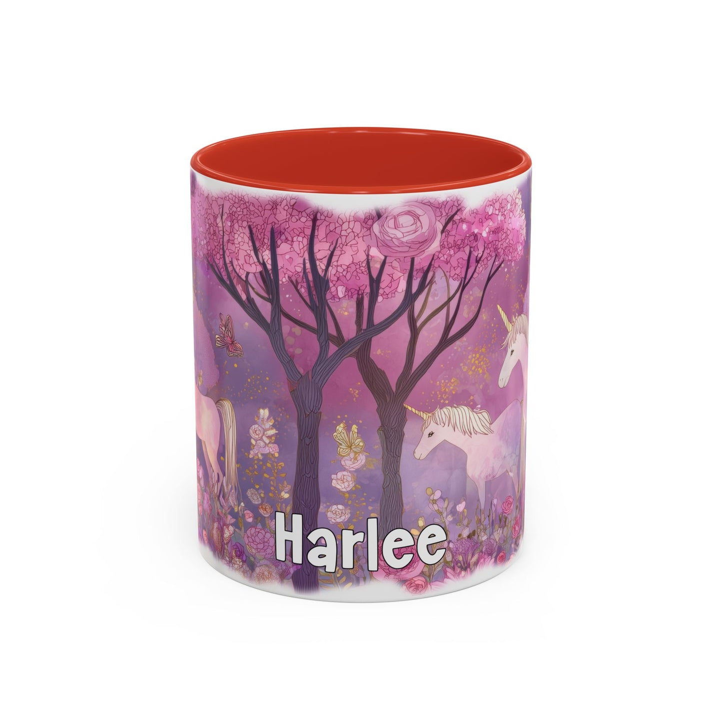 Unicorn Personalized Accent Mugs, 11oz