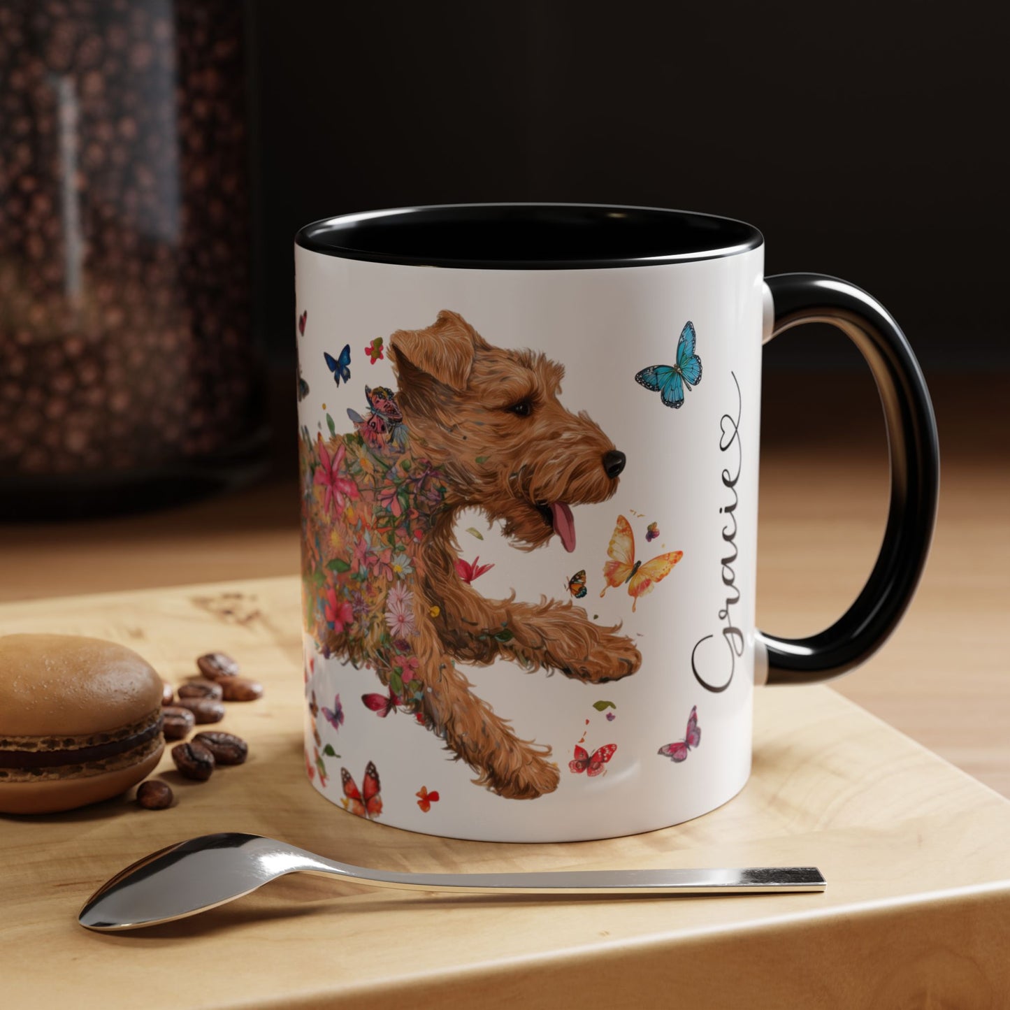 Lakeland Terrier #2 Personalized Accent Mugs, 11oz