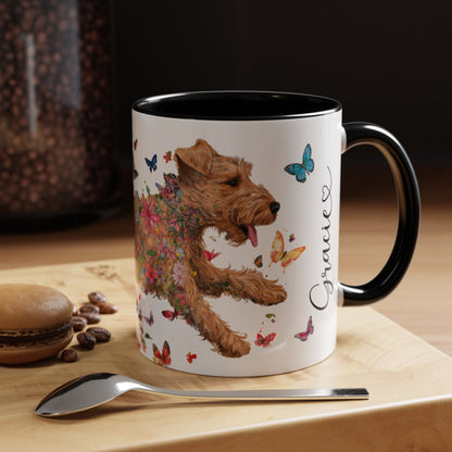 Lakeland Terrier #2 Personalized Accent Mugs, 11oz