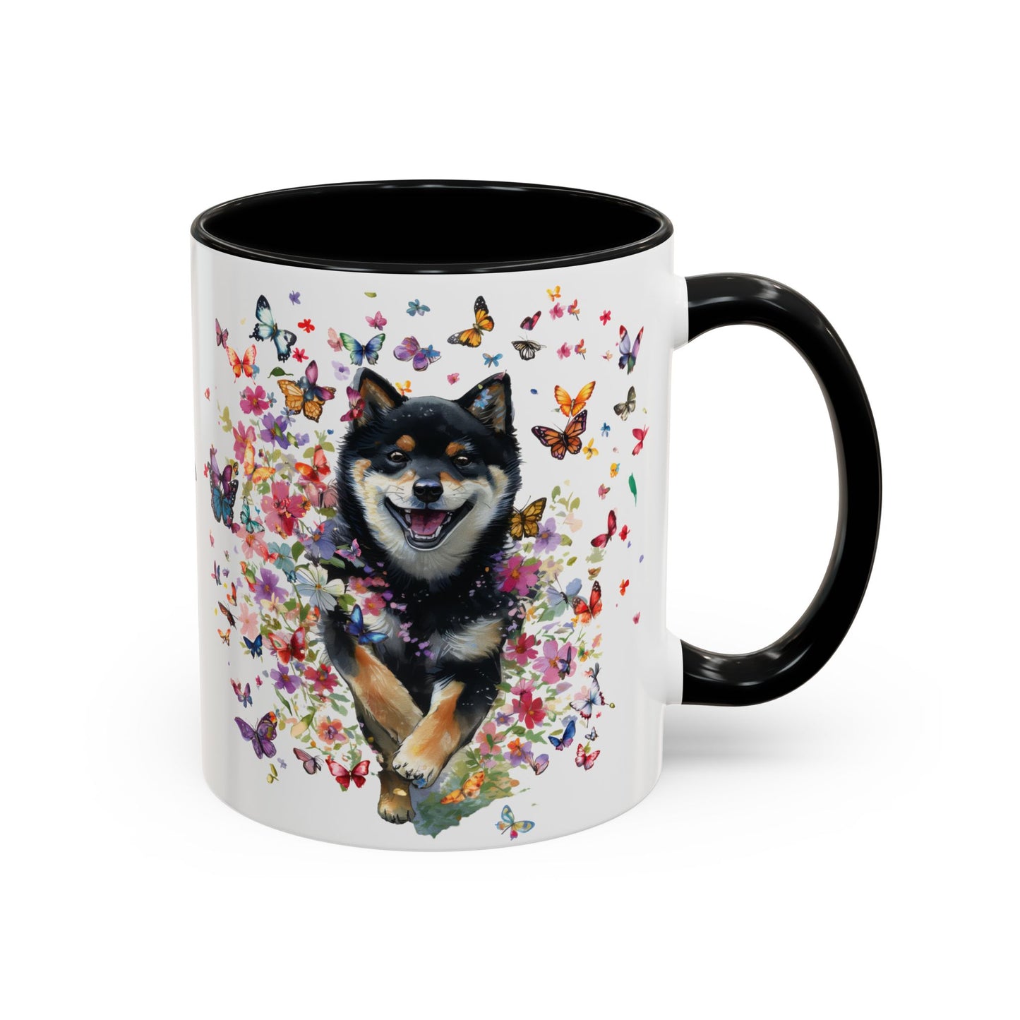 Shiba Inu #3 Personalized Accent Mugs, 11oz