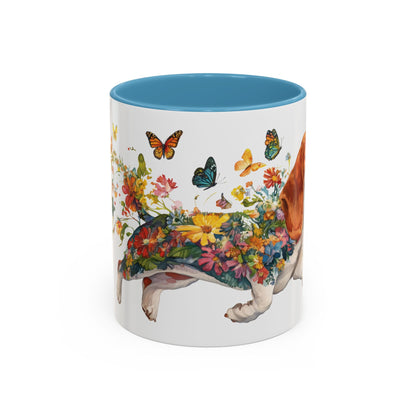 Basset Hound #2 Personalized Accent Mugs, 11oz
