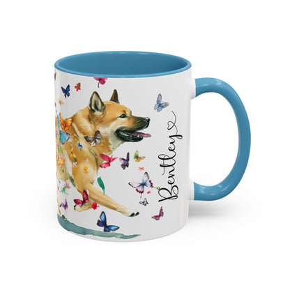 Wheaten Buhund Personalized Accent Mugs, 11oz