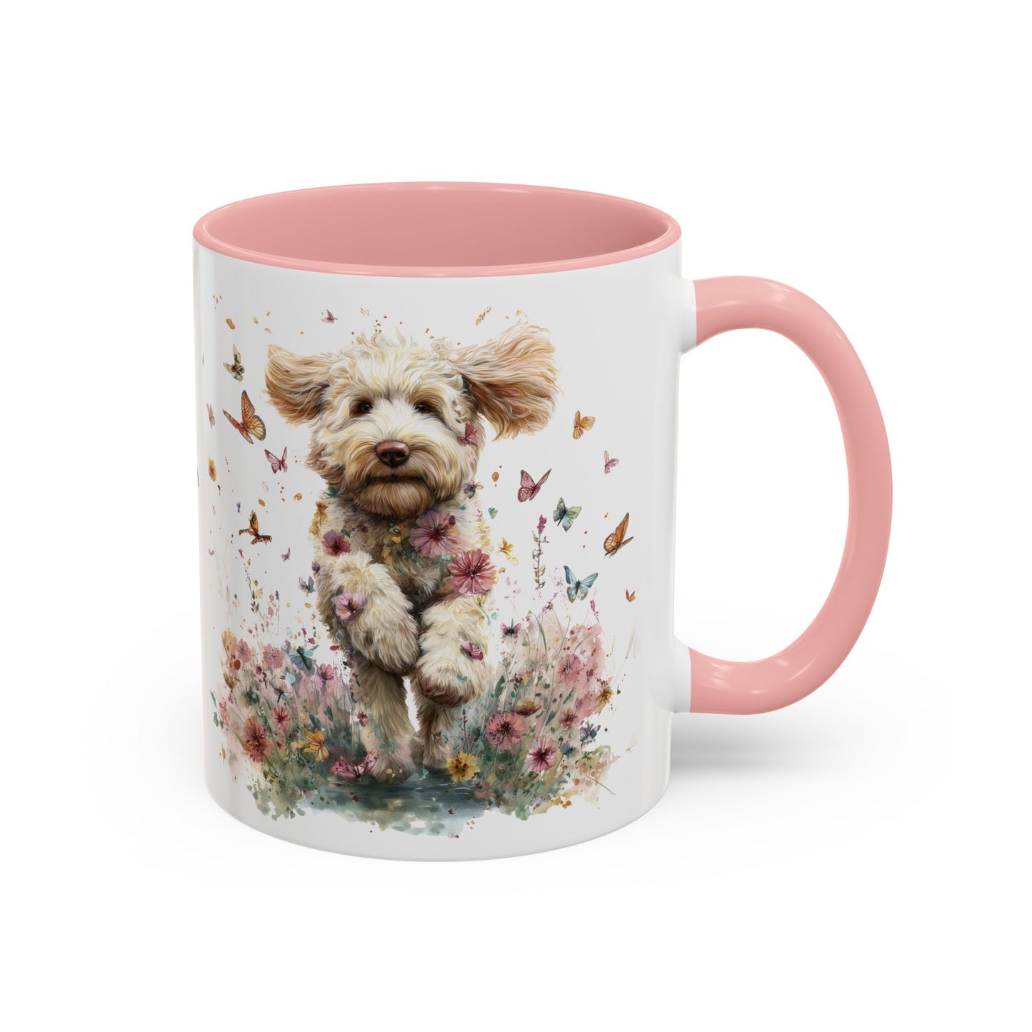 Labradoodle #6 Personalized Accent Mugs, 11oz