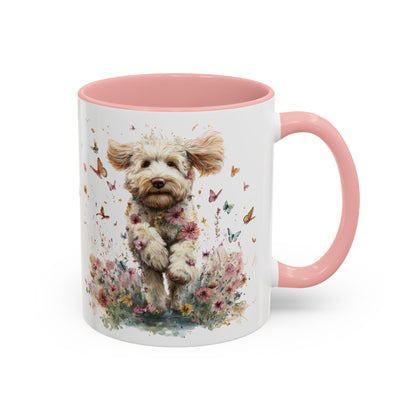 Labradoodle #6 Personalized Accent Mugs, 11oz