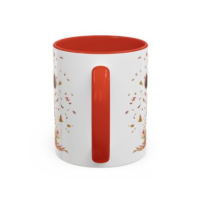 Labradoodle #5 Autumn/Fall, Personalized Accent Mugs, 11oz