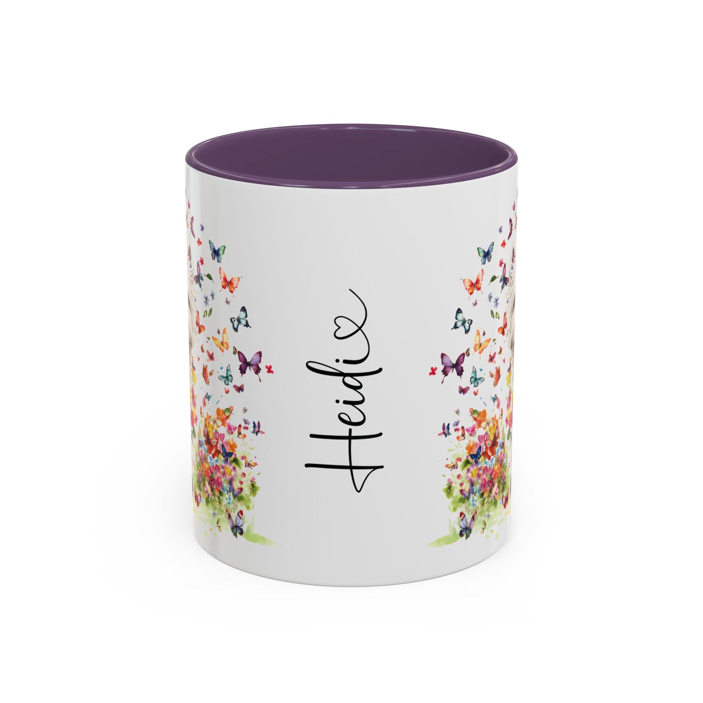 West Highland Terrier #2 Butterfly Personalized Accent Mugs, 11oz