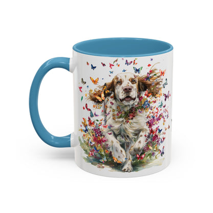 Clumber Spaniel #2 Personalized Accent Mugs, 11oz