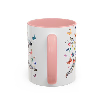 Greyhound #5 Living my best life, Accent Mugs, 11oz