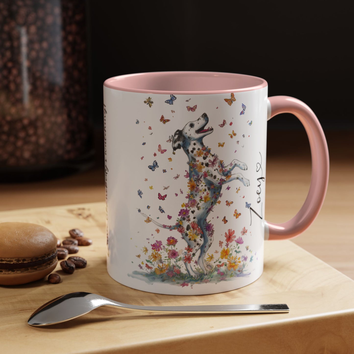 Dalmatian, Dance like nobody's watching, Personalized Accent Mugs, 11oz