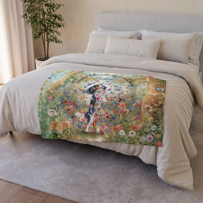 Cavalier King Charles Spaniel, Dancing, Personalised Mystical Forest Blanket