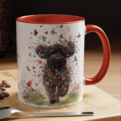 Labradoodle #5 Personalized Accent Mugs, 11oz