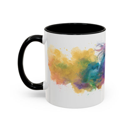 Maltese Paint Colourful Personalised Accent Mugs, 11oz