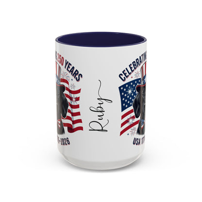 Dachshund #1 - 250th Celebration Personalised  Accent Mugs, 11oz & 15oz