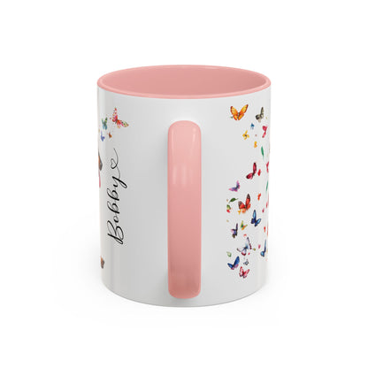 Miniature Pinscher Personalized Accent Mugs, 11oz