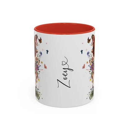 Border Collie #5 Personalized Accent Mugs, 11oz
