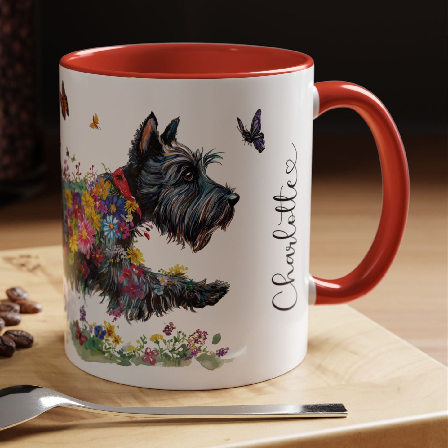 Scottish Terrier #2 Retriever Personalized Accent Mugs, 11oz