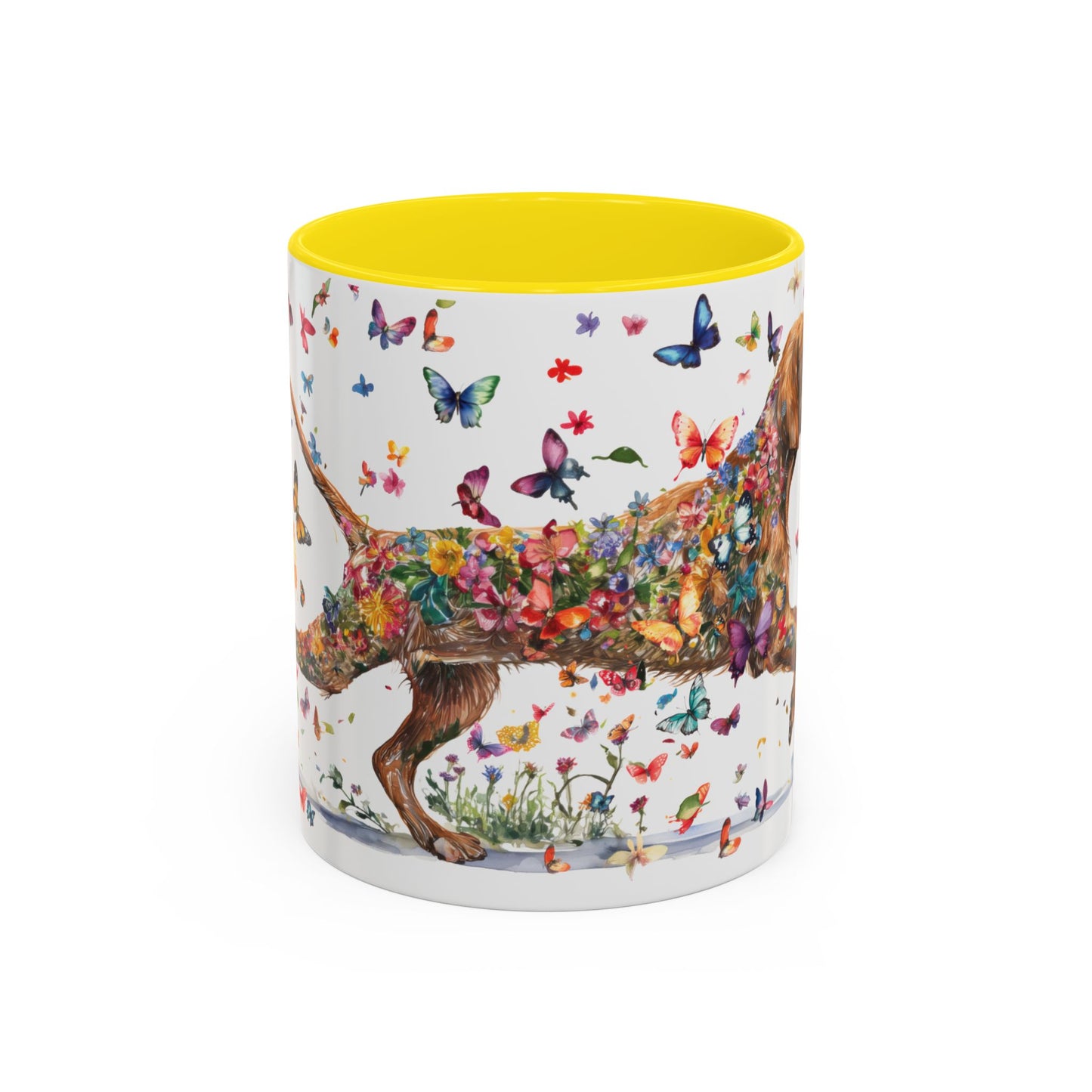 Wire Haired Vizsla Personalized Accent Mugs, 11oz