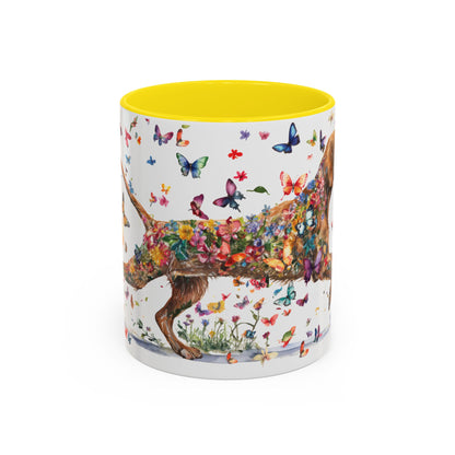 Wire Haired Vizsla Personalized Accent Mugs, 11oz