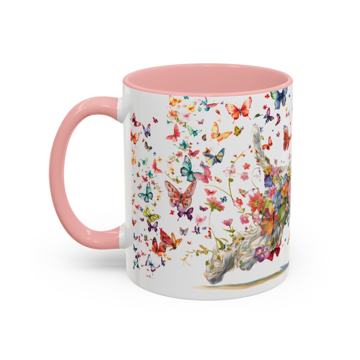 White Schnauzer Personalized Accent Mugs, 11oz