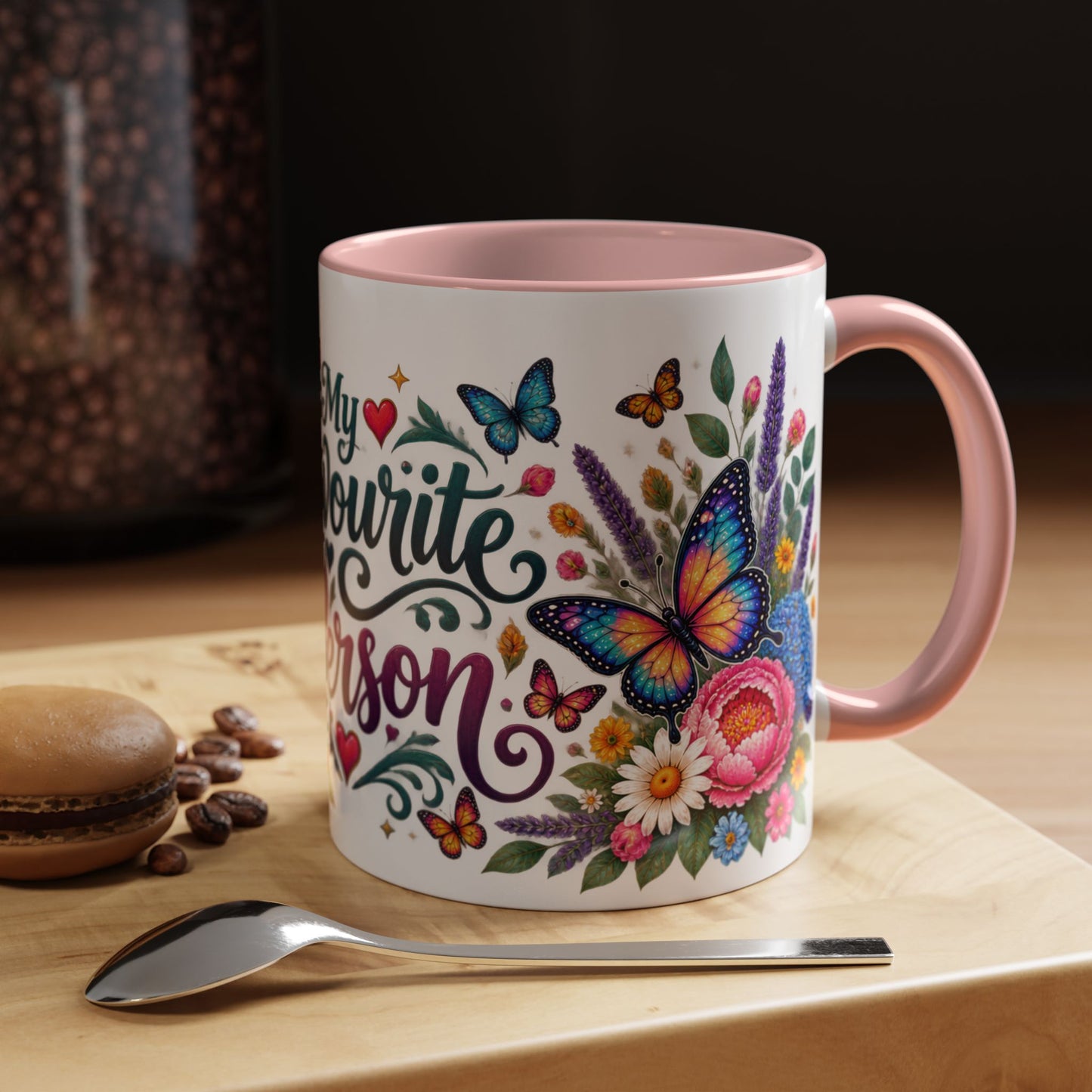 My Favorite Person, 11oz  accent mug (UK spelling)