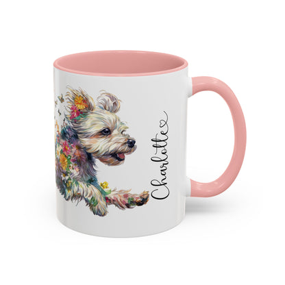 Yorkipoo #1 Personalized Accent Mugs, 11oz