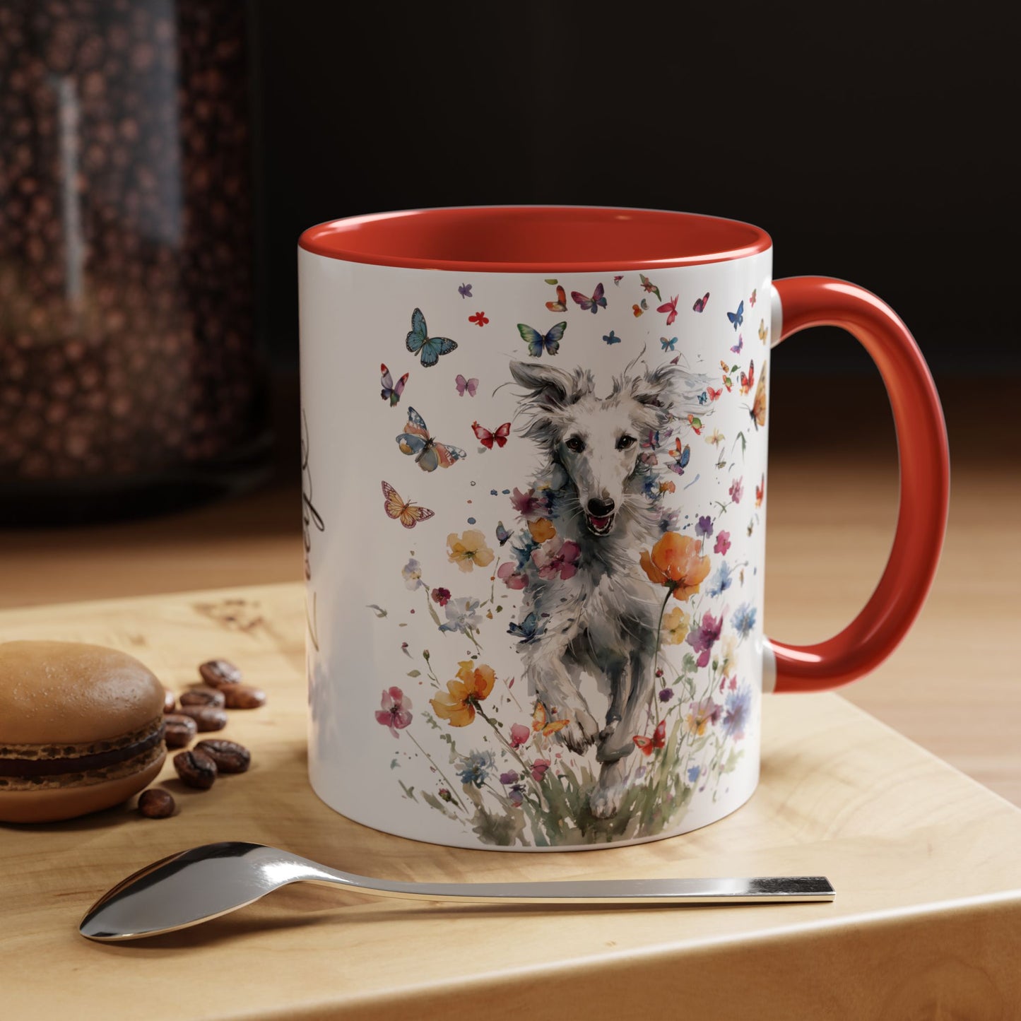 Silken Windhound #3 Personalized Accent Mugs, 11oz