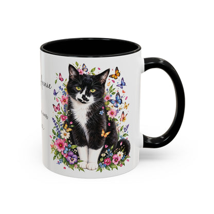 DUO (2 pets) - ANY DESIGN Floral Personalized Accent Mugs, 11oz